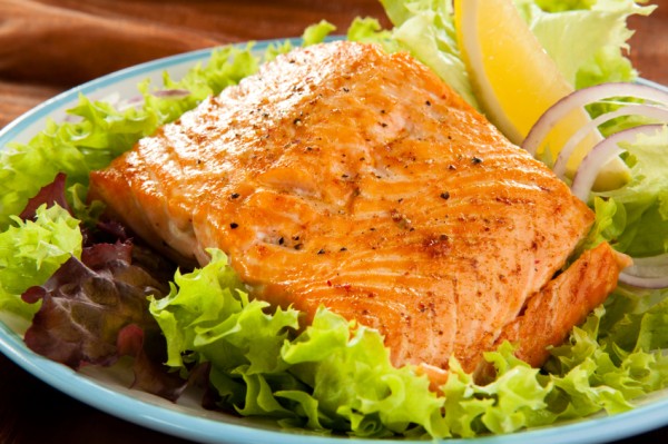 Spinach and Cranberry Stuffed Salmon